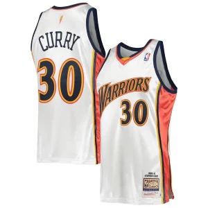 Fascinante Lussuoso Stephen Curry Golden State Warriors 2009/10 Hardwood Classics Authentic Jersey White