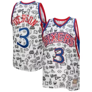 Magnifico Stupendo Gorgeous Allen Iverson Philadelphia 76ers 1996/97 Swingman Jersey White