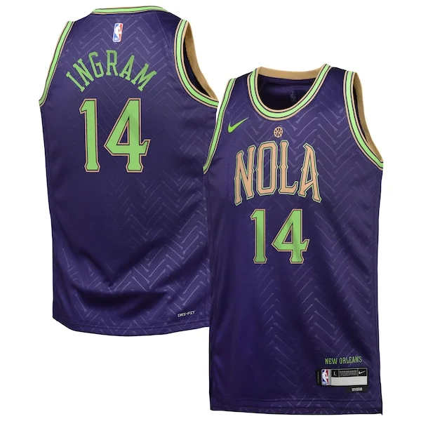 Sofisticato Brandon Ingram New Orleans Pelicans Nike Youth 2024/25 Swingman Player Jersey City Edition Purple