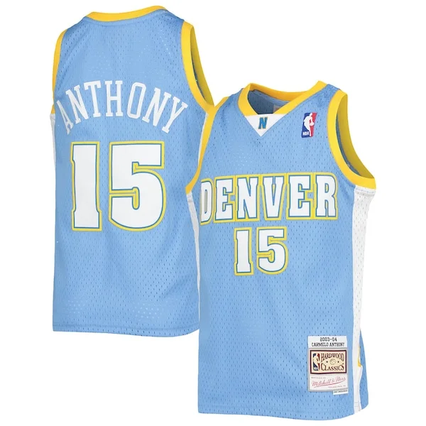 Trendy Carmelo Anthony Denver Nuggets Youth 2003 04 Hardwood Classics Swingman Jersey Powder Blue