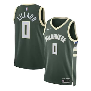 Ottimo Versatile Cool Damian Lillard Milwaukee Bucks Nike Unisex Swingman Jersey Icon Edition Hunter Green