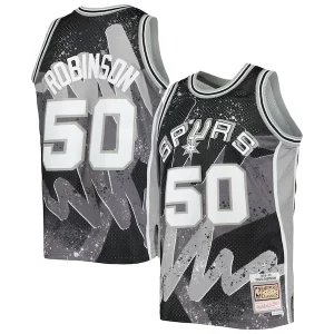 Gorgeous David Robinson San Antonio Spurs Hardwood Classics 1998/99 Hyper Hoops Swingman Jersey Black