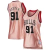 Elegante Raffinato Dennis Rodman Chicago Bulls Women's 75th Anniversary Rose Gold 1997 Swingman Jersey Pink