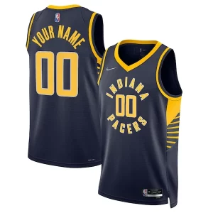 Accattivante Resistente Indiana Pacers Nike 2021/22 Diamond Swingman Custom Jersey Icon Edition Navy