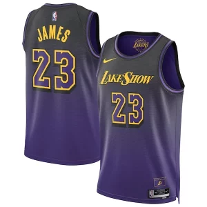 Ottimo Versatile LeBron James Los Angeles Lakers Nike Unisex 2024/25 Swingman Player Jersey City Edition Purple