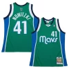 Meraviglioso Dirk Nowitzki Dallas Mavericks 2004/05 Hardwood Classics Authentic Jersey Green