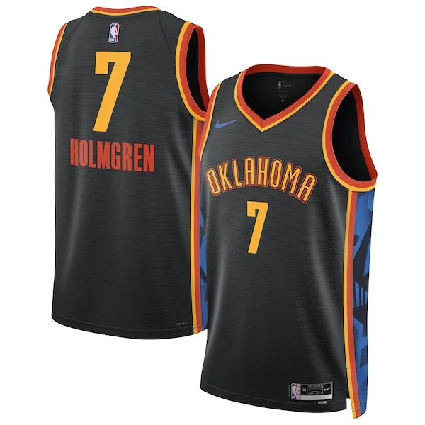 Comodo Robusto Magnifico Chet Holmgren Oklahoma City Thunder Nike Unisex 2024/25 Swingman Player Jersey City Edition Black