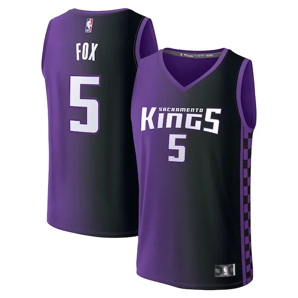 Eccezionale De'Aaron Fox Sacramento Kings Fast Break Replica Player Jersey Statement Edition Purple