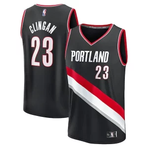 Attraente Stupendo Donovan Clingan Portland Trail Blazers 2024 NBA Draft Fast Break Player Jersey Icon Edition Black