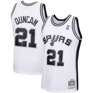 Gorgeous Meraviglioso Tim Duncan San Antonio Spurs 1998/99 Hardwood Classics Swingman Jersey White
