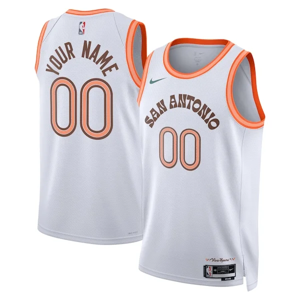 Robusto Versatile Magnifico San Antonio Spurs Nike Unisex 2023/24 Custom Swingman Jersey White City Edition