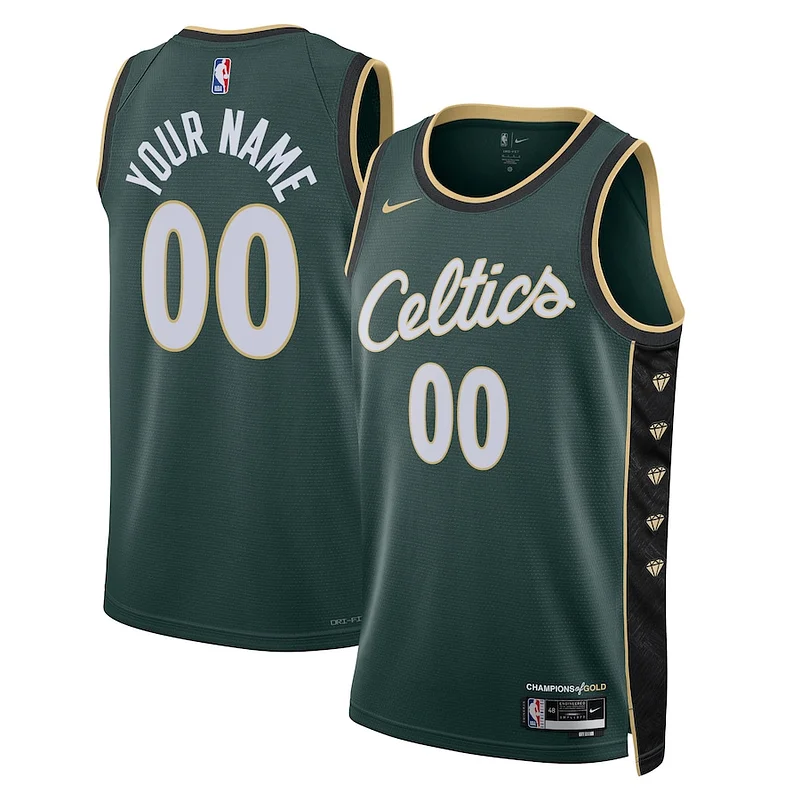 Fantastico Classico Boston Celtics Nike Unisex 2022/23 Swingman Custom Jersey City Edition Kelly Green