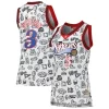 Splendido Delizioso Allen Iverson Philadelphia 76ers Women's 2000 Doodle Swingman Jersey White