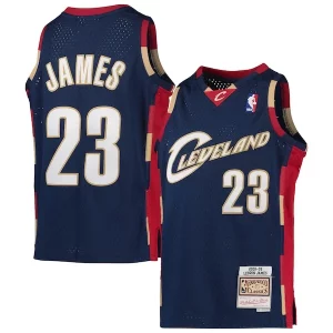Pratico Ottimo Robusto LeBron James Cleveland Cavaliers Youth 2008 09 Hardwood Classics Swingman Jersey Navy