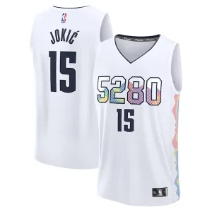 Duraturo Fascinante Nikola Jokic Denver Nuggets Youth 2024/25 Fast Break Player Jersey City Edition White
