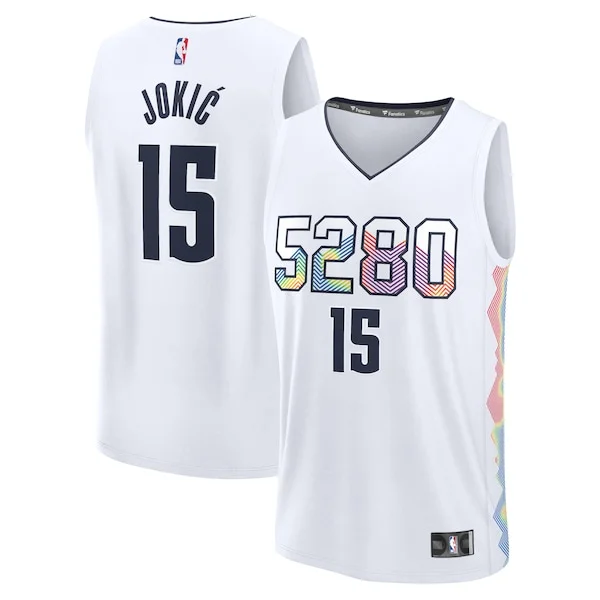 Duraturo Fascinante Nikola Jokic Denver Nuggets Youth 2024/25 Fast Break Player Jersey City Edition White