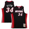 Fantastico Ottimo Ray Allen Miami Heat Hardwood Classics Swingman Jersey Black