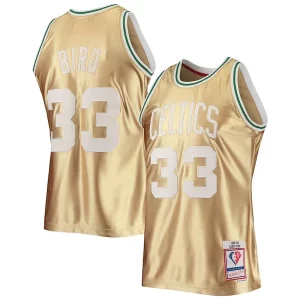 Fascinante Robusto Classico Larry Bird Boston Celtics 75th Anniversary 1985/86 Hardwood Classics Swingman Jersey Gold