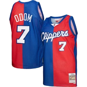 Cool Lamar Odom LA Clippers Hardwood Classics 2000/01 Split Swingman Jersey Royal/Red