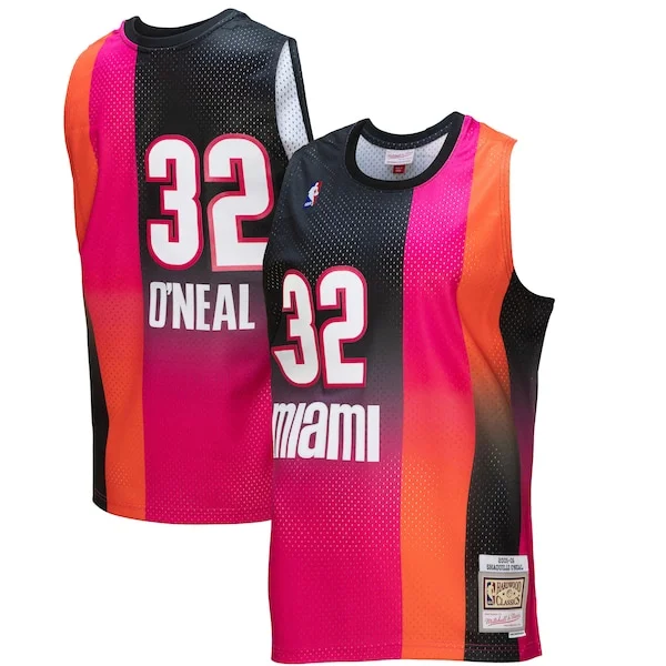 Fascinante Versatile Shaquille O'Neal Miami Heat 2005/06 Hardwood Classics Fadeaway Swingman Player Jersey Pink/Black