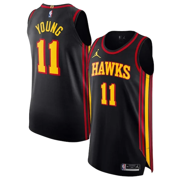 Comodo Trae Young Atlanta Hawks Jordan Brand Authentic Player Jersey Statement Edition Black