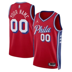 Classico Comodo Trendy Philadelphia 76ers Jordan Brand Unisex 2022/23 Swingman Custom Jersey Statement Edition Red