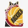 Comodo Houston Rockets Hardwood Classics Blown Out Fashion Jersey Black
