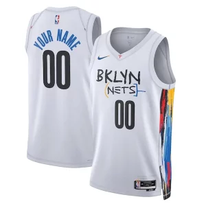Prestigioso Brooklyn Nets Nike Unisex 2022/23 Swingman Custom Jersey City Edition White