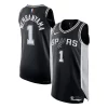 Ottimo Lussuoso Bellissimo Victor Wembanyama San Antonio Spurs Nike Authentic Jersey Icon Edition Black