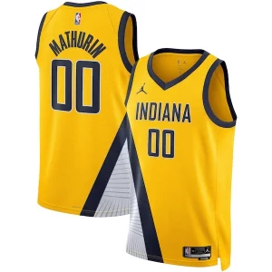 Eccezionale Lussuoso Bennedict Mathurin Indiana Pacers Jordan Brand Unisex Swingman Jersey Statement Edition Gold