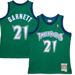 Moderno Kevin Garnett Minnesota Timberwolves 1997/98 Hardwood Classics Reload 2.0 Swingman Jersey Green