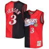 Gorgeous Pratico Allen Iverson Philadelphia 76ers Hardwood Classics 2000/01 Split Swingman Jersey Black/Red