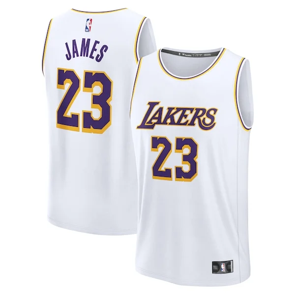 Comodo LeBron James Los Angeles Lakers Youth Fast Break Replica Player Jersey Association Edition White