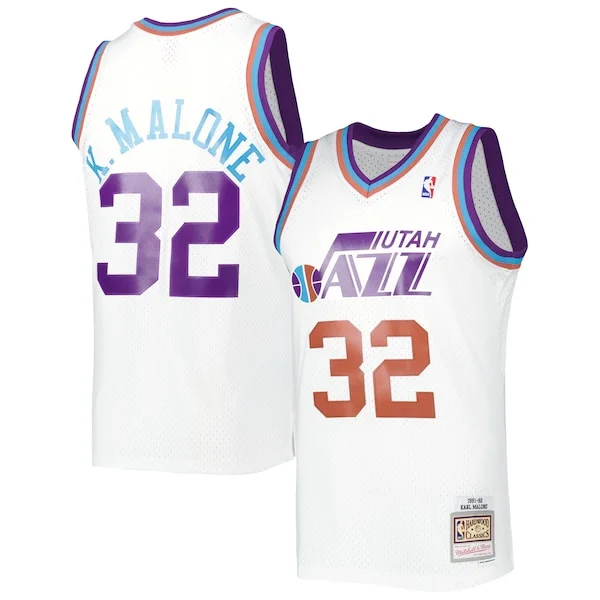 Pratico Karl Malone Utah Jazz 1991/92 Hardwood Classics Reload 3.0 Swingman Jersey White