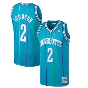 Duraturo Larry Johnson Charlotte Hornets 1992/93 Hardwood Classics Swingman Jersey Teal