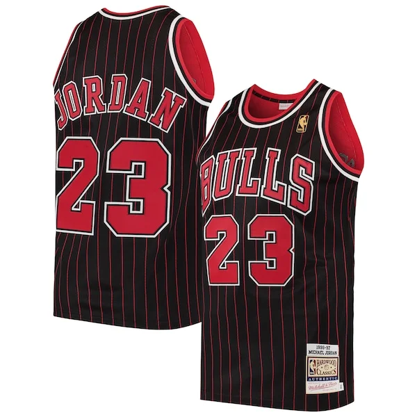 Raffinato Splendido Men's Chicago Bulls Michael Jordan Black 1996/97 Hardwood Classics Authentic Jersey