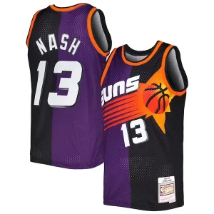 Carino Steve Nash Phoenix Suns Hardwood Classics 1996/97 Split Swingman Jersey Purple/Black