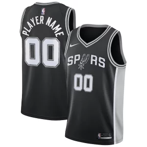 Stupendo Cool Splendido San Antonio Spurs Nike Swingman Custom Jersey Black Icon Edition
