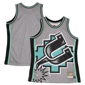 Cool San Antonio Spurs Hardwood Classics Blown Out Fashion Jersey Gray
