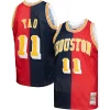 Meraviglioso Delizioso Lussuoso Yao Ming Houston Rockets Hardwood Classics 2004/05 Split Swingman Jersey Navy/Red