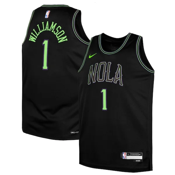 Accattivante Zion Williamson New Orleans Pelicans Nike Youth Swingman Replica Jersey City Edition Black