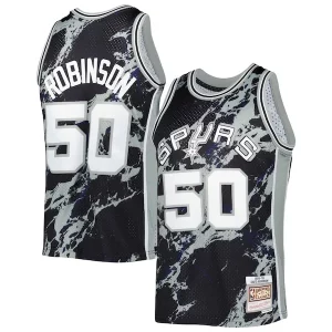 Carino Pratico David Robinson San Antonio Spurs 1998/99 Hardwood Classics Marble Swingman Jersey Black