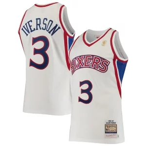 Lussuoso Pratico Allen Iverson Philadelphia 76ers 1996/97 Hardwood Classics Authentic Jersey White