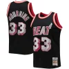 Delizioso Classico Alonzo Mourning Miami Heat 1996/97 Hardwood Classics NBA 75th Anniversary Diamond Swingman Jersey Black