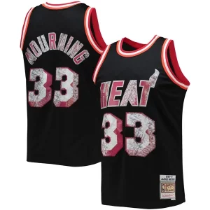 Delizioso Classico Alonzo Mourning Miami Heat 1996/97 Hardwood Classics NBA 75th Anniversary Diamond Swingman Jersey Black