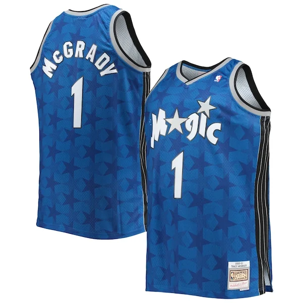 Accattivante Tracy McGrady Orlando Magic Big & Tall 2000/01 Hardwood Classics Swingman Jersey Blue/Black