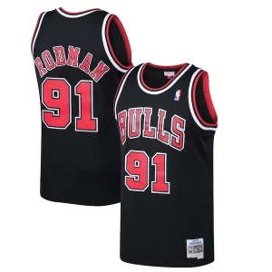 Moderno Accattivante Versatile Dennis Rodman Chicago Bulls 1997/98 Hardwood Classics Swingman Jersey Black