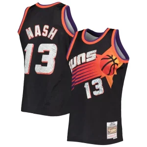 Fantastico Cool Steve Nash Phoenix Suns 1996/97 Hardwood Classics NBA 75th Anniversary Diamond Swingman Jersey Black