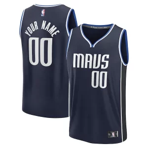 Splendido Versatile Dallas Mavericks Custom Fast Break Jersey Statement Edition Navy/Blue