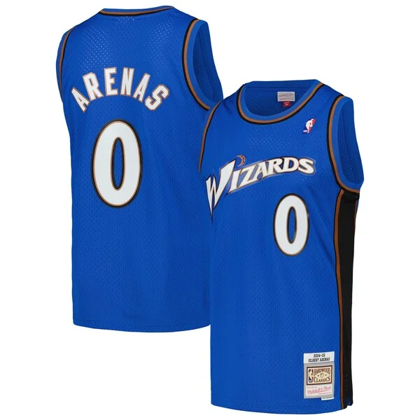 Meraviglioso Fascinante Gilbert Arenas Washington Wizards 2004/05 Hardwood Classics Swingman Jersey Blue